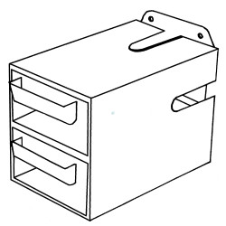 1H-048 - 2 Drawer Organiser Fischer Plastics